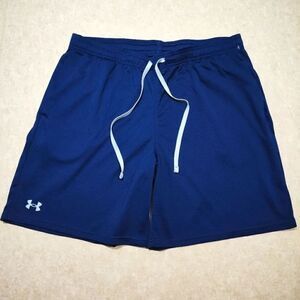 Under Armour Men's Loose Fit Blue Athletic Shorts #4